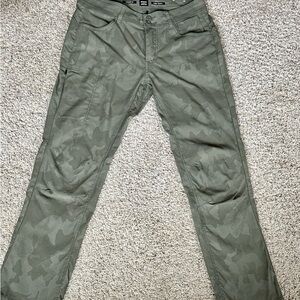 Prana Olive Camouflage Cargo Pants
